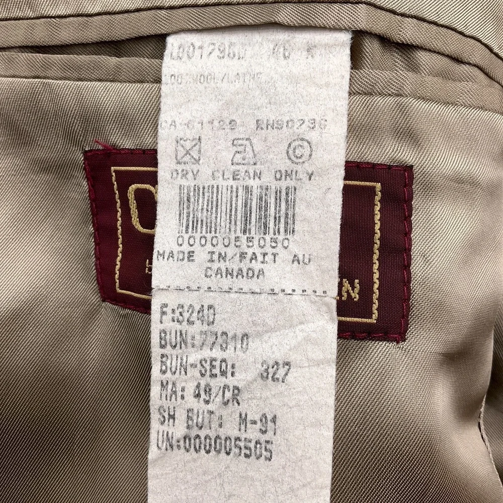 Chaps Ralph Lauren Blazer Men 46R Gray Stripe Wool Classic Career Jacket Canada